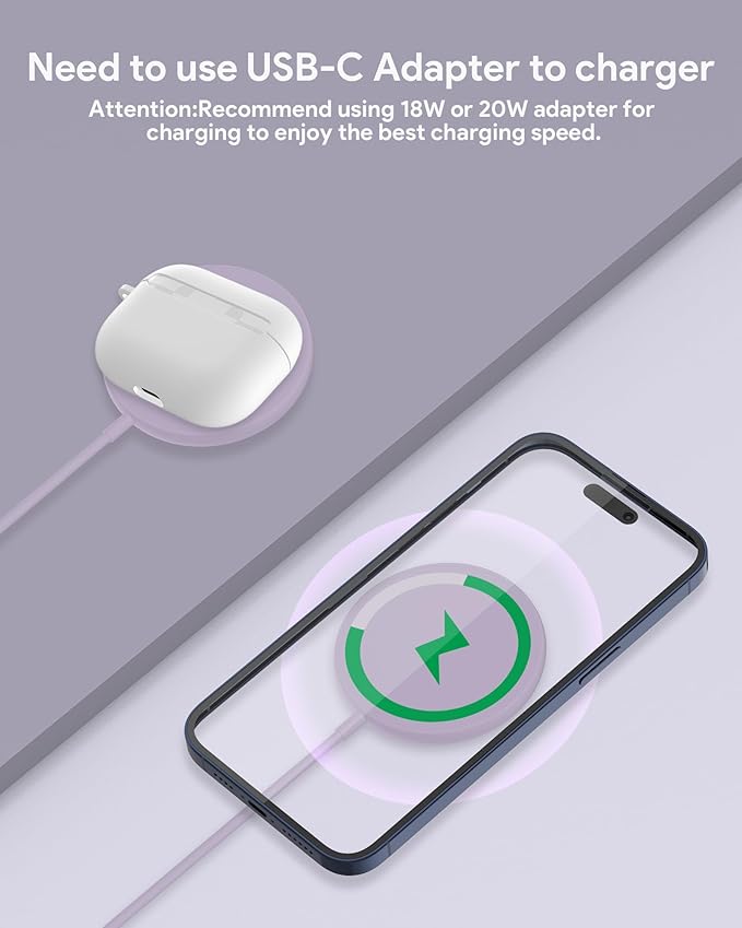 Magsafe Compatible Wireless Charging Pad 15W 2 Pack for iPhone 16/16 Plus/16 Pro/16 Pro Max/15/15 Plus/15 Pro/15 Pro Max/14/13/12 Series, Phone Wireless Charger