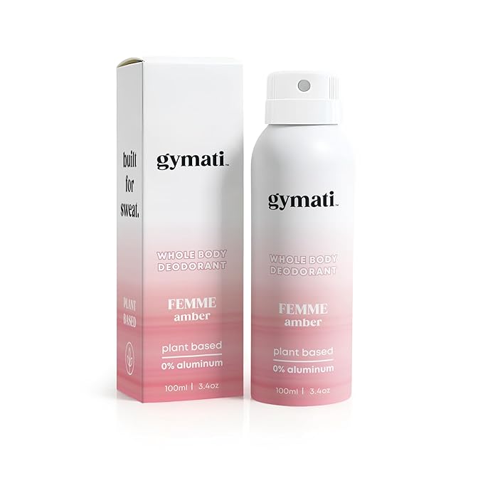 Fitness Deodorant Spray for Women - Aluminum-Free - All Day Ultimate Odor Protection - Built For Sweat - Air-Powered - Vegan & Plant-Based - Made in USA - Femme - 3.4oz Travel Size