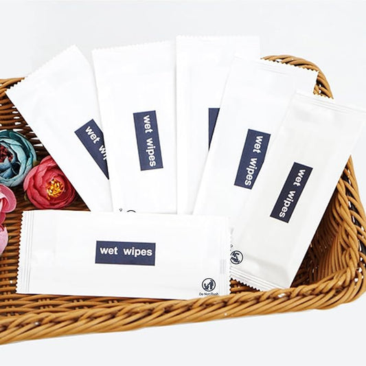 Wet Wipes Individually Wrapped, Wet Naps 500 Pack, Bulk Hand Wipes for Homeless, Suitable for Restaurant, Wedding, Barbecue