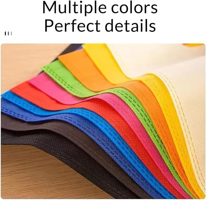 Leofi Bulk 50 Pack Mega 15" x 16" Cutout Handle Tote Assortment - Ideal Grocery Shopping, Treat, Trade Shows, Gift or Everyday Bags