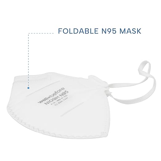 N95 Mask - NIOSH Approved Respirator (White, Pack of 10), Lightweight design, Breathable and comfortable for long periods of wear, N95 Masks For Adults