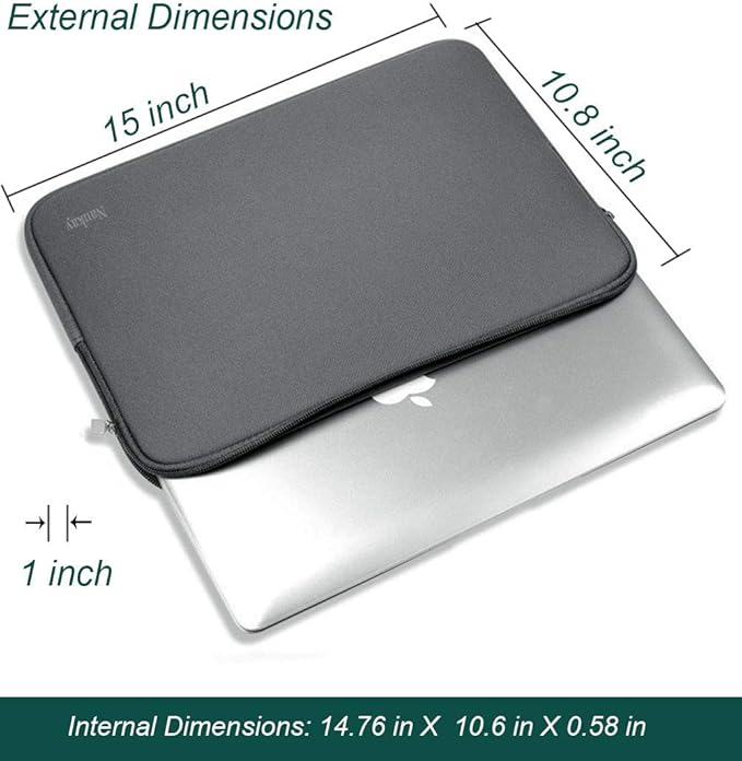 Laptop Sleeve Case,13-13.3 Inch Resistant Neoprene Laptop Sleeve/Notebook Computer Pocket Case/Tablet Briefcase Carrying Bag-(Grey)