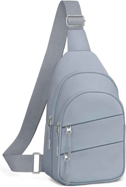 Crossbody Bags for Women, Sling Bag for Men, Small Hiking Backpack Anti Theft Lightweight for Outdoors Travel (M, Blue)