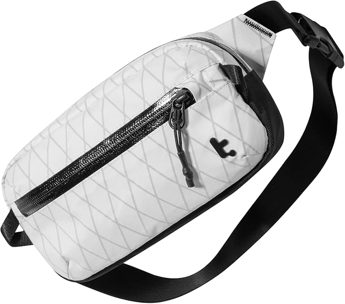 tomtoc 1.5L X-Pac Sling Bag with RFID Blocking, Crossbody Bag Minimalist Chest Shoulder Pack for Men/Women, Water-resistant Lightweight Casual Funny Pack for Travel, Daily Commute