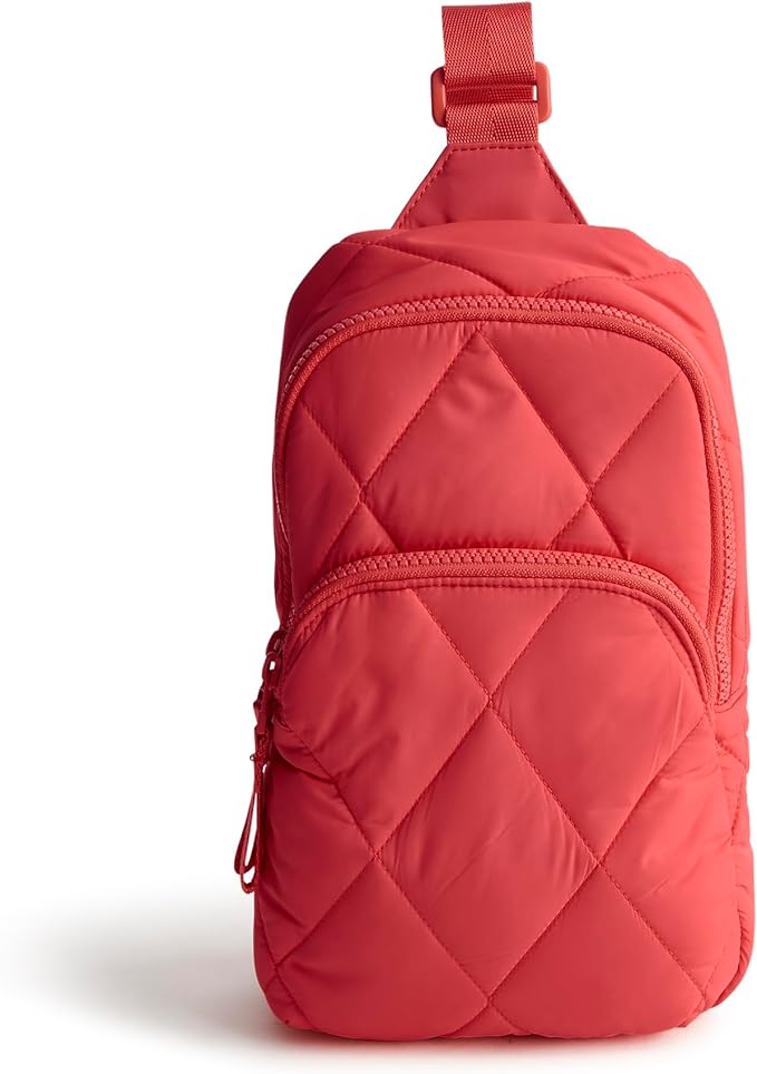 Vera Bradley Women's Featherweight Lorman Sling Backpack Bag, Cayenne, One Size