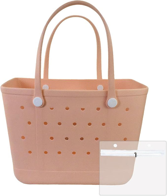 X Large Beach Bag, Oversized Rubber Beach Bag, Washable Open Tote Bag Durable Tote Travel Bags