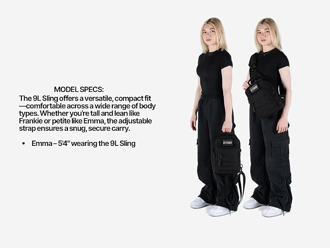 WOLFpak 9L Tactical Sling Bag Alpha Black - Compact Crossbody Backpack for Gym, Travel & EDC – Tactical Shoulder Bag with Multiple Pockets – Lightweight, Durable Sling Pack for Men & Women