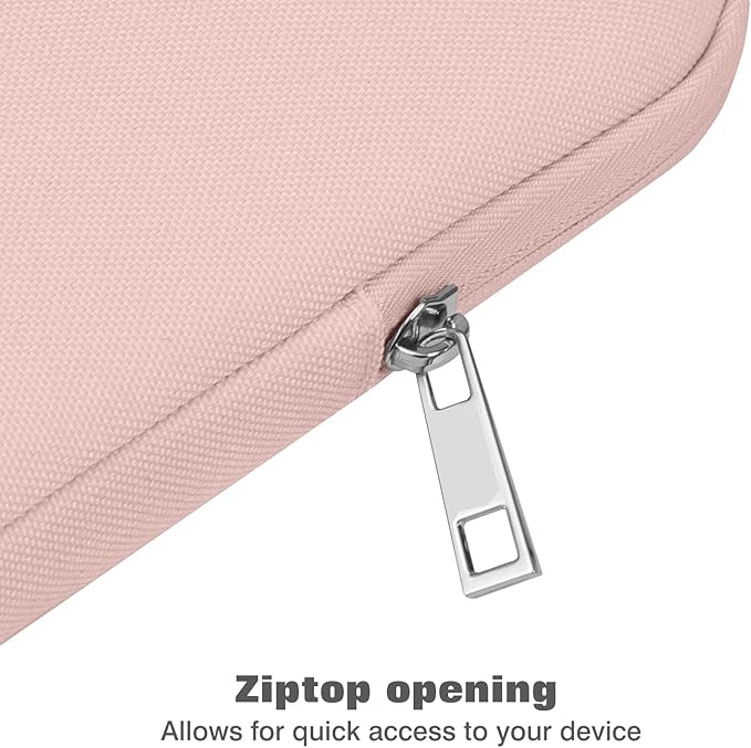MoKo 7-8 Inch Tablet Sleeve Bag, Polyester Pouch Cover Case Fits iPad mini (A17 Pro) 8.3" 2024, iPad mini 6/5/4/3/2/1, Samsung Galaxy Tab S2 8.0, Tab A 8.0, ZenPad Z8s 7.9,Pink