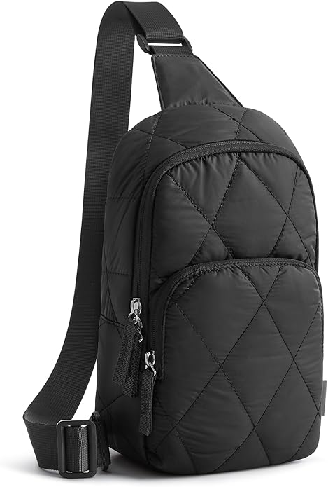 G4Free Sling Bag for Women, Casual Quilted Puffer Crossbody Purse Lightweight Fanny Packs for Daily Travel Work