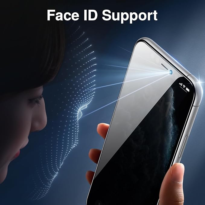 SMARTDEVIL 2PACK Privacy Screen Protector for iPhone 11 Pro/X/XS Shatterproof Tempered Glass [True 28°Anti Spy] [9H Hardness] [Auto Dust-Elimination Install], [Bubble Free]