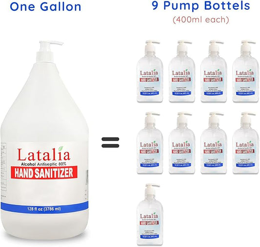 Hand Sanitizer Gallon - Hand Sanitizers Refill Unscented Clean Scent Non-Drying Moisturizing Gel (128 Fl. Oz, 3786 ml)