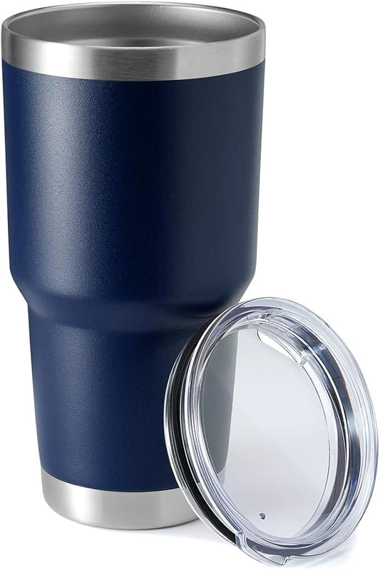 HASLE OUTFITTERS 30oz Stainless Steel Tumbler, Double Wall Vacuum Insulated Travel Mug Tumbler, Durable Insulated Coffee Mug, Gift Box Set (Navy, 1)