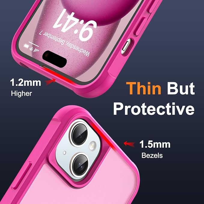 Compatible with iPhone 11 Case with Invisible Magnetic O-Ring Stand Military-Grade Translucent Case for iPhone 11 6.1" [Compatible with Mag-Safe][Great Grip Feeling], Rose
