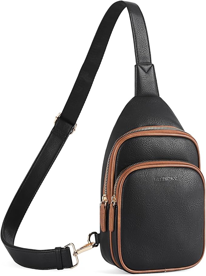 WESTBRONCO Small Sling Bag for Women Nylon Crossbody Sling Backpck Lightweight for Travel Casual Daily