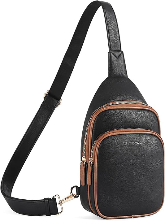 WESTBRONCO Small Sling Bag for Women Nylon Crossbody Sling Backpck Lightweight for Travel Casual Daily