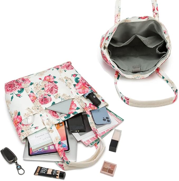 Kinmac Women's Laptop Tote Bag Top Handle Handbag Work Bag for Laptop Computer Up to 15.6 inch