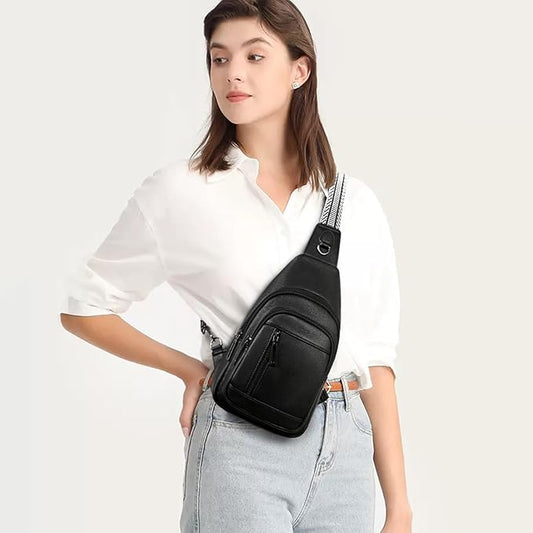 Womens Sling Bag Crossbody Bags for Women Vegan Leather Sling Backpack Daypack Fanny Pack Crossbody Purse Travel