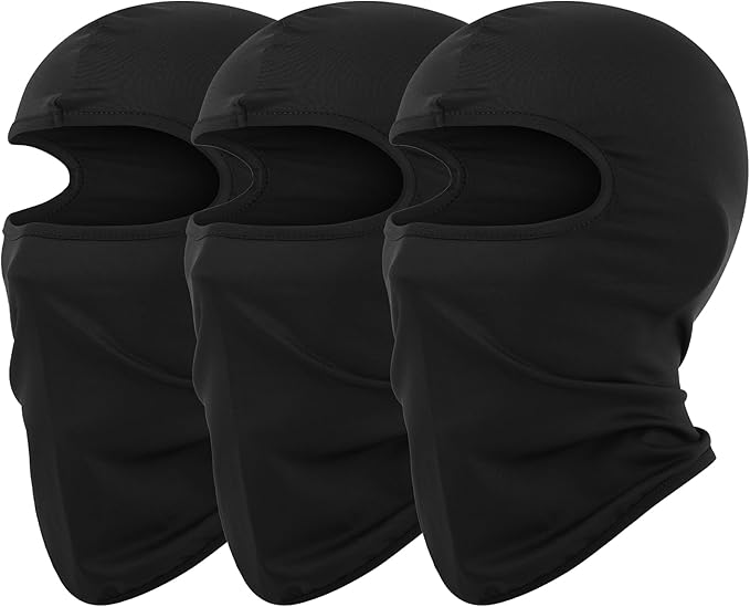 Pukavt 3 Pack Balaclava Face Mask, Ski Mask for Men Women, UV Protection Windproof Scarf for Motorcycle Snowboard Cycling