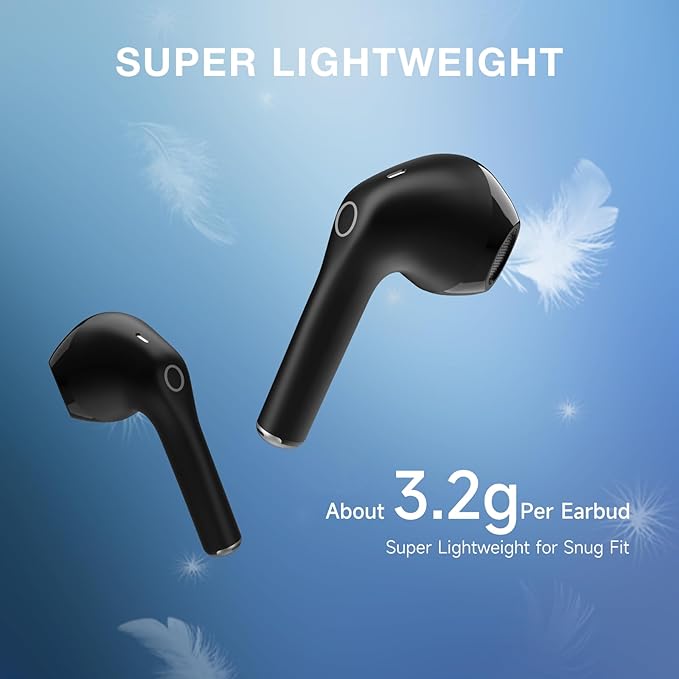 1 Hora Wireless Earbuds Bluetooth 5.3, Sports Headphones Deep Bass in-Ear Earphones, Premium Sound with Charging Case, Compatible with iPhone, Android Smartphone, Tablet, Laptop