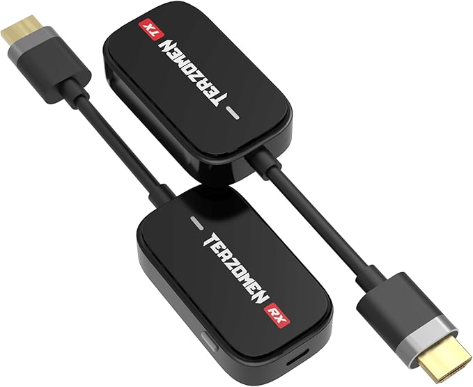 Wireless HDMI Transmitter and Receiver, Wireless Extender for Streaming Video/Audio to TV/Monitor/Projector from PC/Camera/Laptop, AirLink Dongle, to HDMI Display Adapter