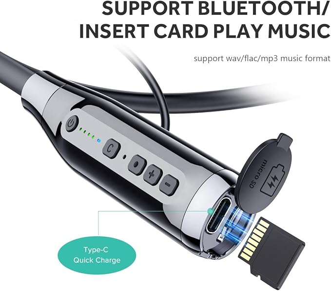 Neckband Bluetooth Headphones 100H Playtime IPX6 Waterproof Earbuds Magnetic in-Ear Wireless Earbuds Deep Bass Headset Wireless Stereo Neckband with Mic Home Traveling Outdoor Business Trips（White