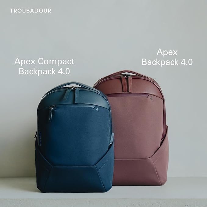 Troubadour Apex 4.0 Compact - 16L Premium Laptop Backpack - Ergonomic & Water Resistant - Designed for Work and Travel - Green Smoke