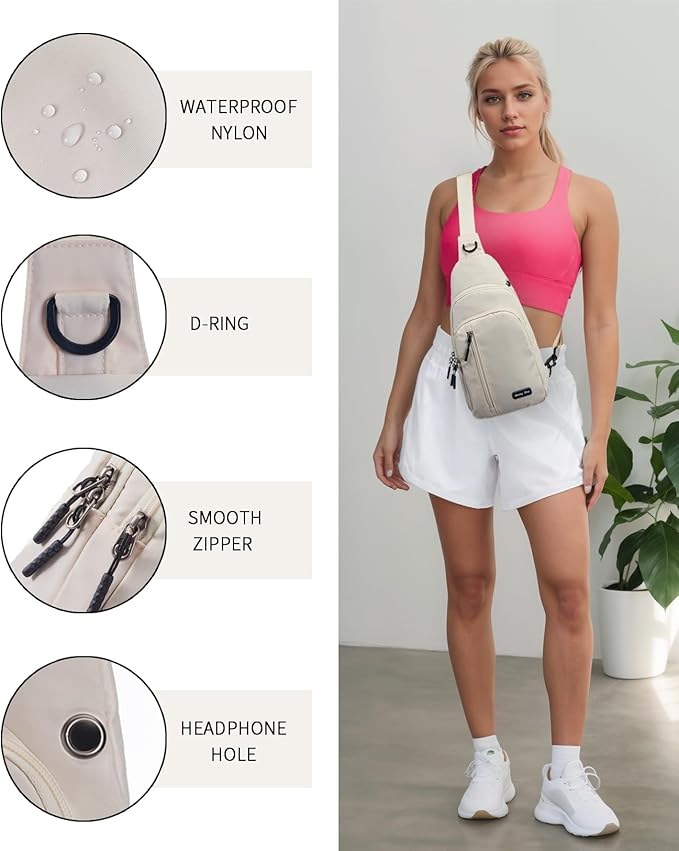 Seoky Rop Small Sling Bag Crossbody for Men Women One Strap Shoulder Cross Body Bag Sling Backpack for Travel