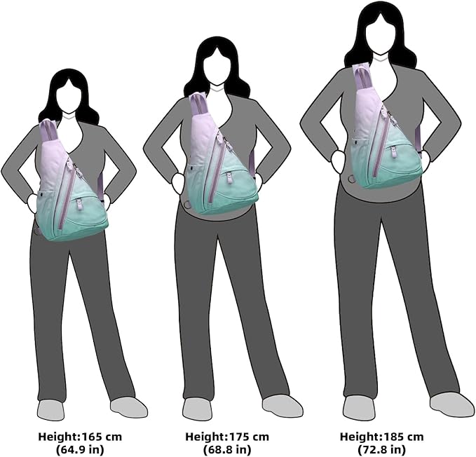 KL928 Canvas Sling Bag - Small Crossbody Backpack Shoulder Casual Daypack Rucksack for Men Women