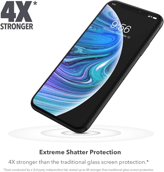 ZAGG Glass Elite Screen Protector - Made for Apple iPhone 11 - Case Friendly Screen - InvisibleShield - Impact & Scratch Protection (200103913)