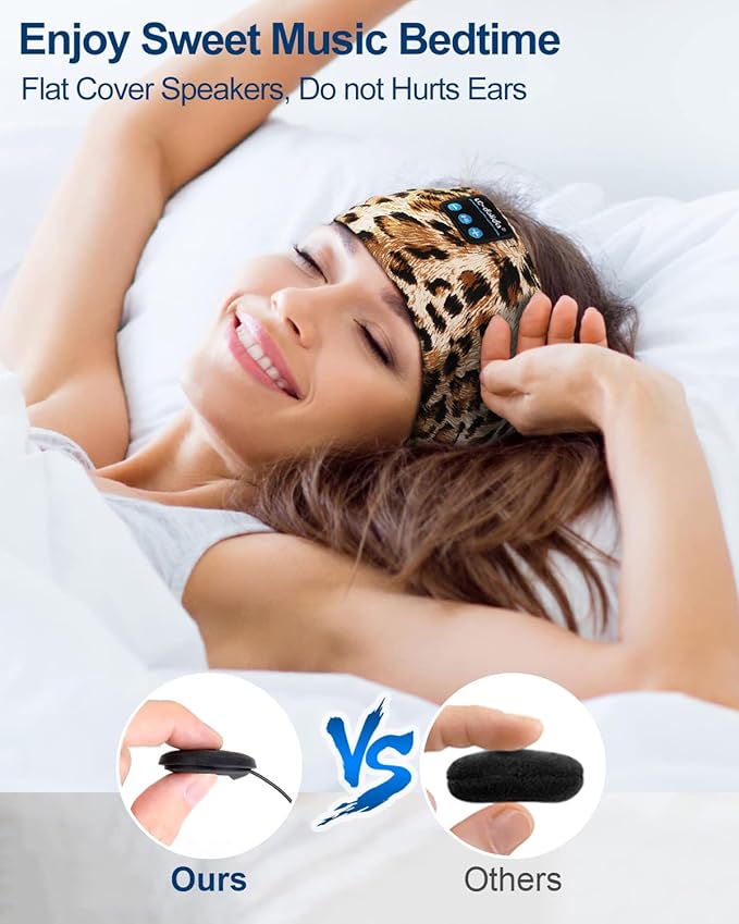 LC-dolida Sleep Headphones Bluetooth, Sleep Headphones Sleep with Thin HD Stereo Speakers Perfect for Side Sleepers, Sport, Yoga, Travel Best Gift Ideas Perfect for Sports