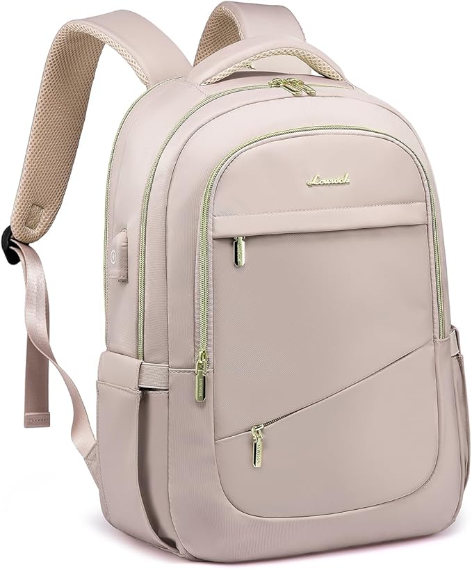 LOVEVOOK Laptop Backpack for Women, Slim Business Laptops Bag with Separate Computer Compartment Stylish Daypack for College Work Travel, Fits 15.6" Laptop