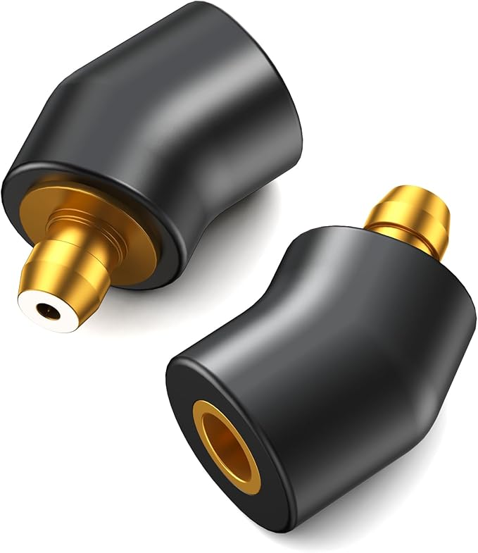 okcsc Ear Male to MMCX Female Headphone Adapter for Earbuds to MMCX Cable for Pentaconn Ear PE Mini Adapter for Acoustune HS1650CU HS1655CU 1670SS HS1695Ti 1697Ti HS2000MX 1 Pair Black