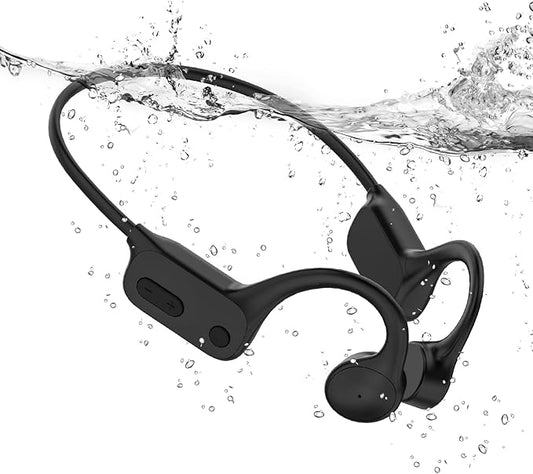 Tayogo Swimming Headphones, IPX68 Waterproof Bone Conduction Headphone Bluetooth 5.4, Open Ear Headset,32G of MP3 Player, Running, Cycling, Earbuds Underwater