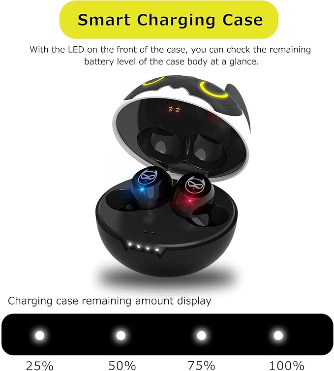 Kids Headphones for School Toddler Wireless Earbuds with Mic Bear Charging Case Waterproof Bluetooth Ear Buds for Boys Girls Teen 5+ Years, Compatible with Apple & Android,Earphones for Childrens.