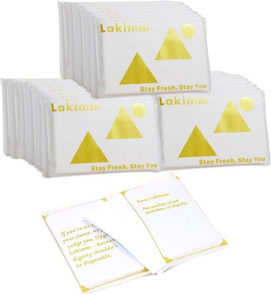 Travel Size Pocket Tissues, 50 Pack Slim Pack - 4 Ply Facial Tissues for On-the-Go & Gifts by lakimm