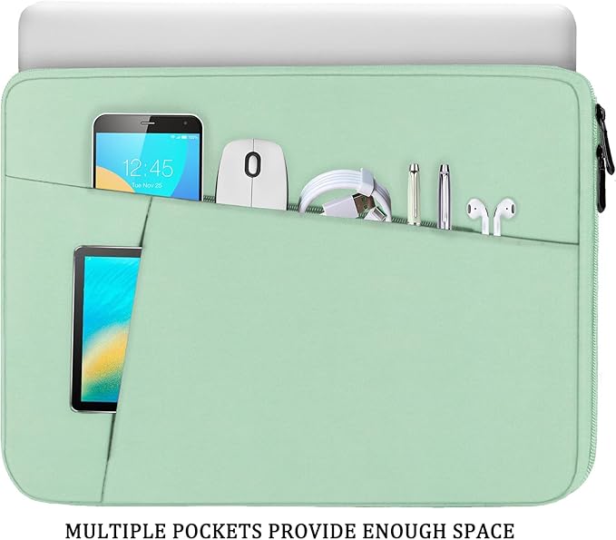 Laptop Case 15.6 inch, Shockproof Protective Computer Carrying Cover with Front Pocket, Briefcase Handbags Laptop Sleeve for 15.6 inch HP, Dell, Acer, Asus, Notebook, Light Blue