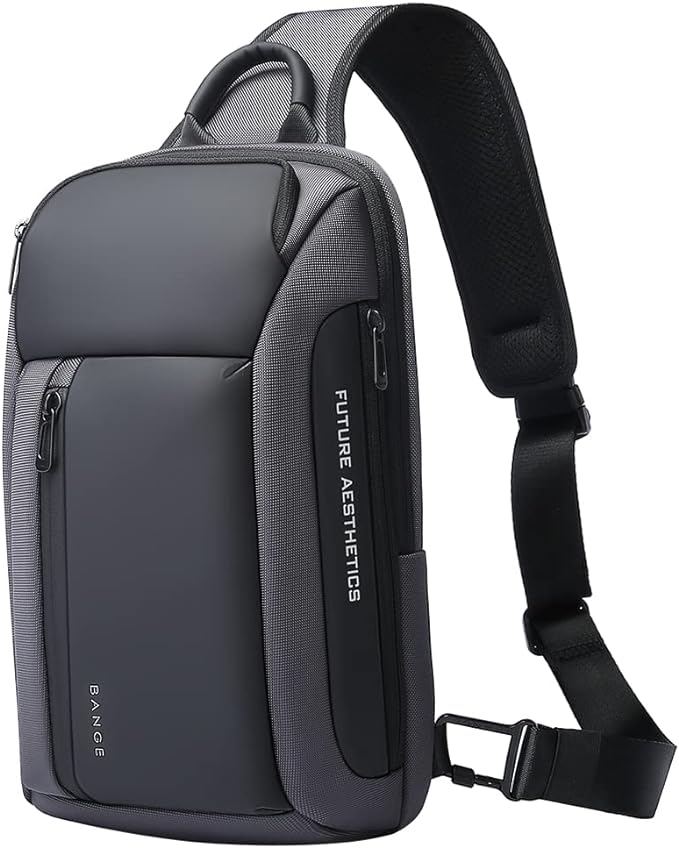 BANGE Sling Bag, Waterproof Men's Chest Bag Shoulder bags Crossbody Sling Backpack for Men……