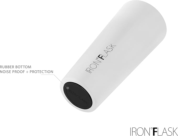 IRON °FLASK Classic Tumbler - Vacuum Insulated Stainless Steel Water Bottle, Double Walled, Drinking Cup, Insulated Travel Mug (Midnight Black, 24 oz Solid Lid)