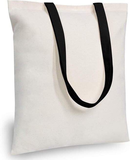 TOPDesign 5-Pack Economical Cotton Tote Bag, Lightweight Medium Reusable Grocery Shopping Cloth Bags, Suitable for DIY, Advertising, Promotion, Gift, Activity