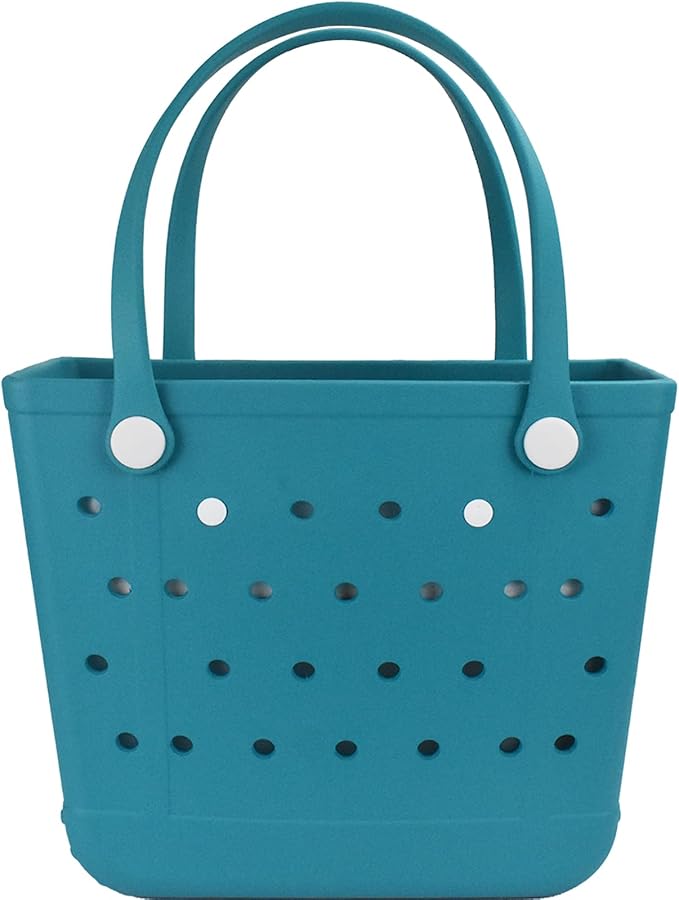 Beach Bag，Rubber Tote Bag ，Washable Tote for Boat Pool Sports Gym