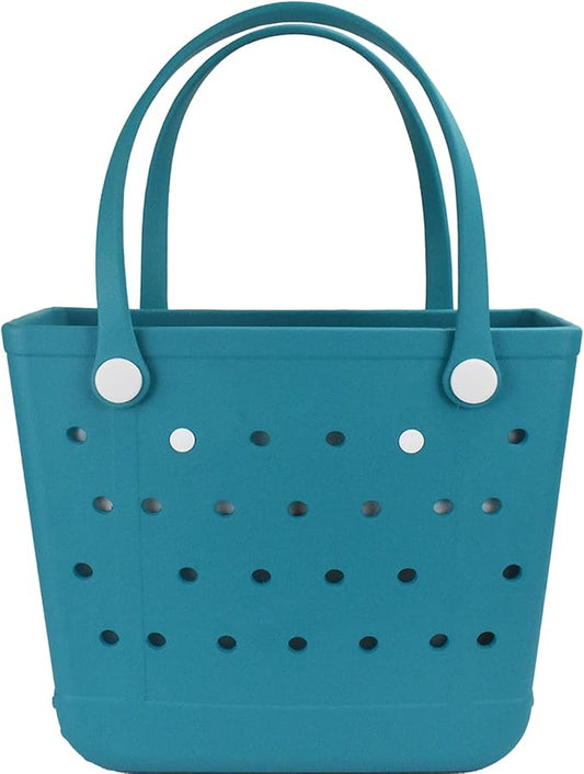 Beach Bag，Rubber Tote Bag ，Washable Tote for Boat Pool Sports Gym