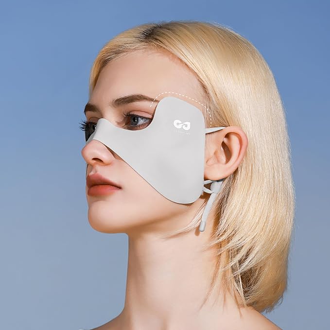 UPF50+ Half Mask,Face Shield,Sun Screen Protector for Face with Adjustable Ear Straps, Golf Visors for Women Golfers
