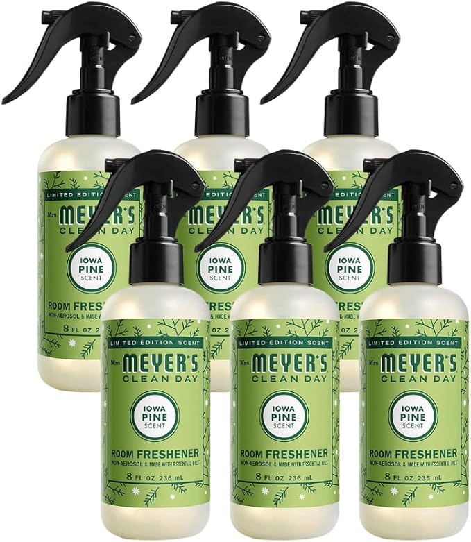 Mrs. Meyer's Clean Day Room Freshener, Iowa Pine (8 Fl Oz (Pack of 6))