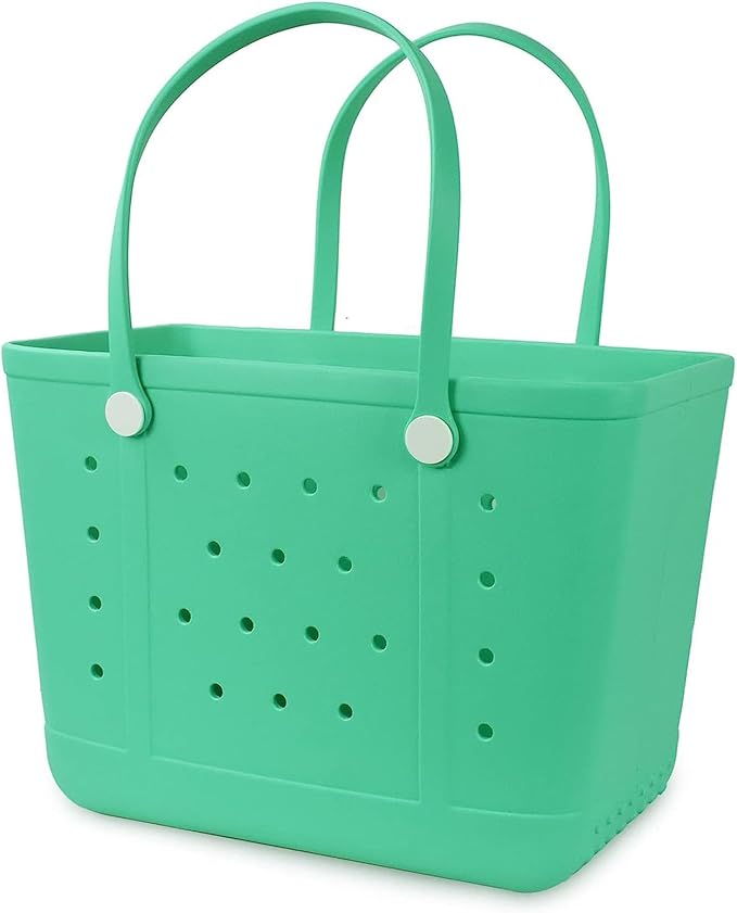 Beach Tote Bag for Women, Rubber Beach Bag Waterproof Sandproof, Extra Large EVA Tote Bag Boat Bag