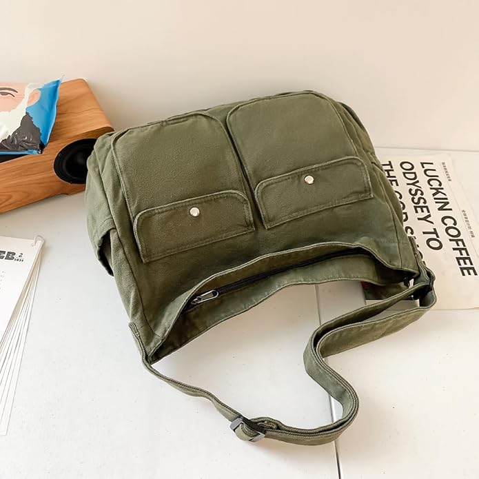 Collsants Messenger Bag Hobo Crossbody Bags for Women Canvas Bag Crossbody Tote Bag Shoulder Bag