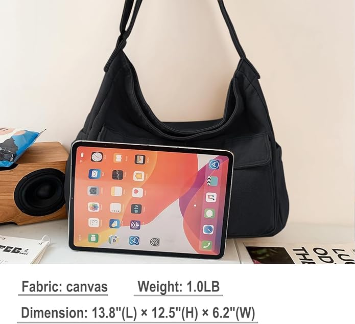 Collsants Messenger Bag Hobo Crossbody Bags for Women Canvas Bag Crossbody Tote Bag Shoulder Bag