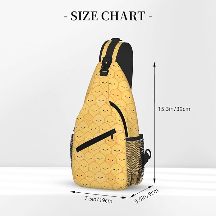 Cross Chest Bag Diagonally for Men Shoulder Bag for Travel Hiking Trendy Sling Bag with Adjustable Shoulder Strap