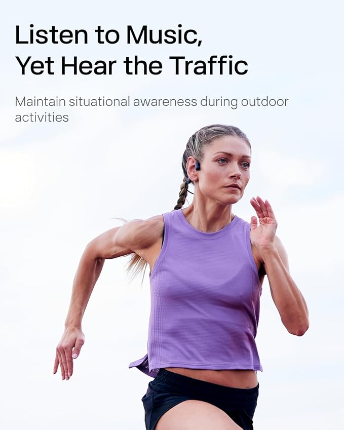 SHOKZ OpenRun Pro Mini- Open-Ear Bluetooth Bone Conduction Sport Headphones, Sweat Resistant Wireless Earphones for Workouts and Running with Premium Deep Base - Built-in Mic, with Hair Band, Black