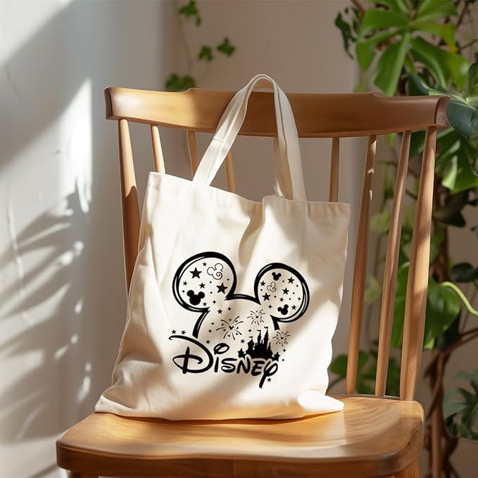 Canvas Tote Bag Aesthetic for Women,Reusable Canvas Cute Shoulder Bag for Grocery, Shopping, Beach & Daily Use