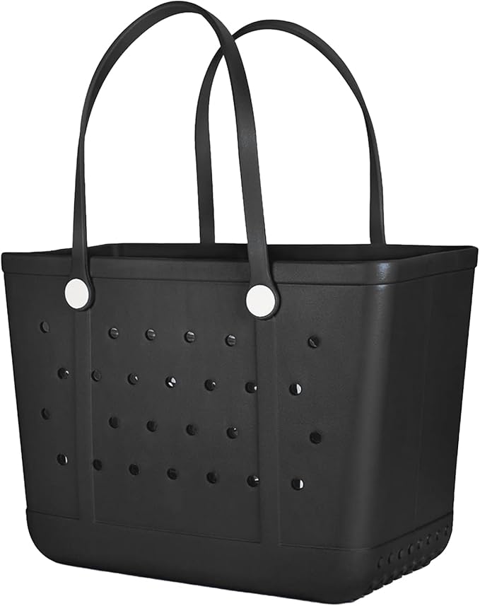 Beach Bag X Large Rubber Tote Bag, Waterproof Washable Open for Women Croc Bag Hand Bag for Beach Pool Yoga